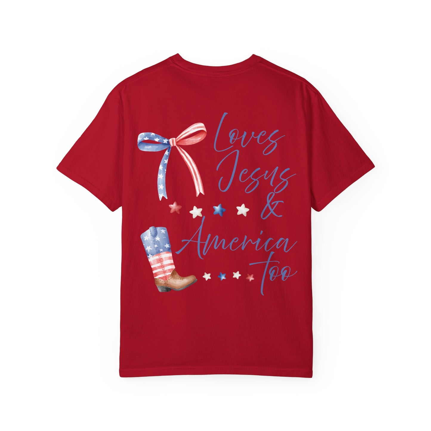 Loves Jesus & America Too Tee