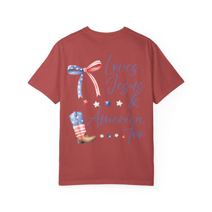 Loves Jesus & America Too Tee