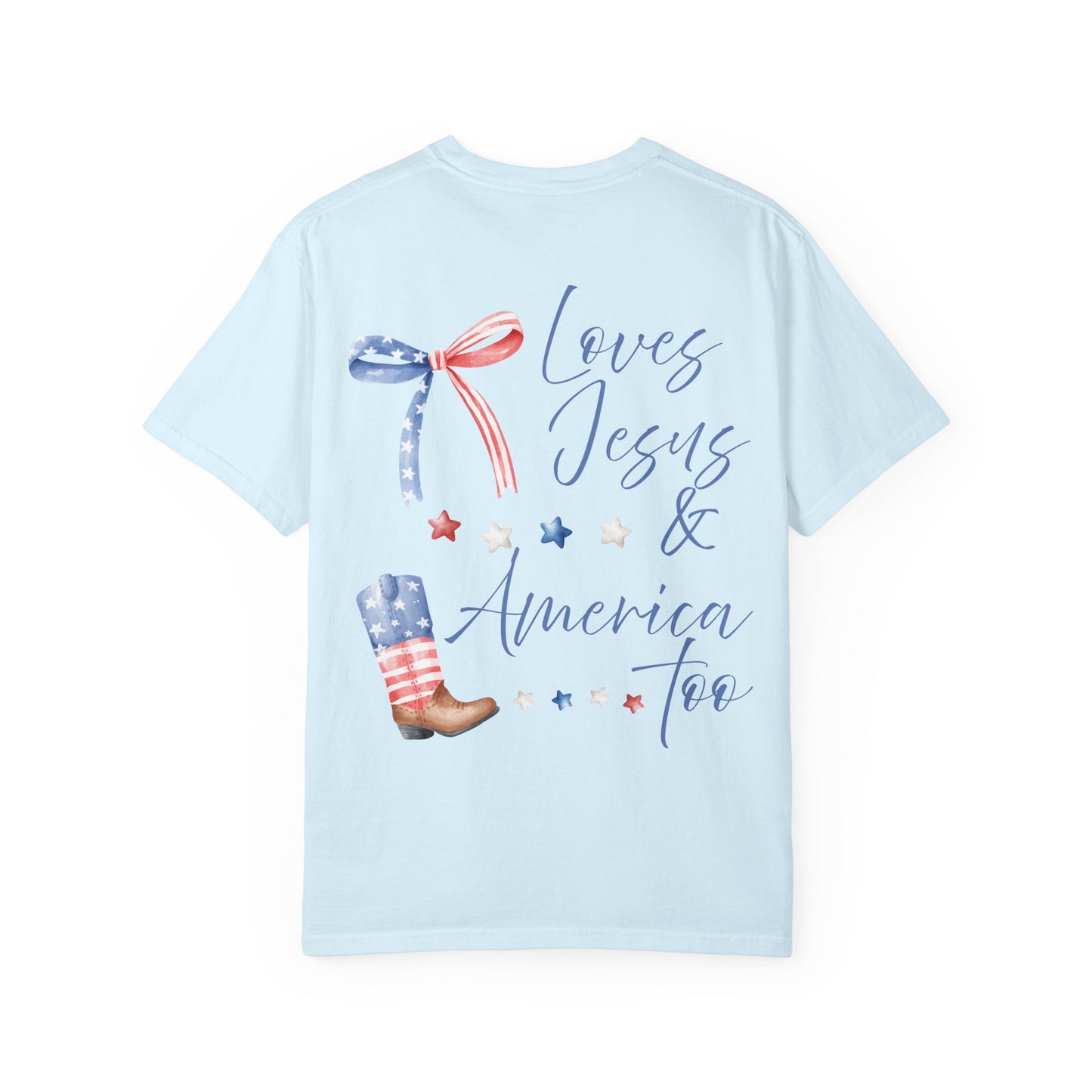 Loves Jesus & America Too Tee