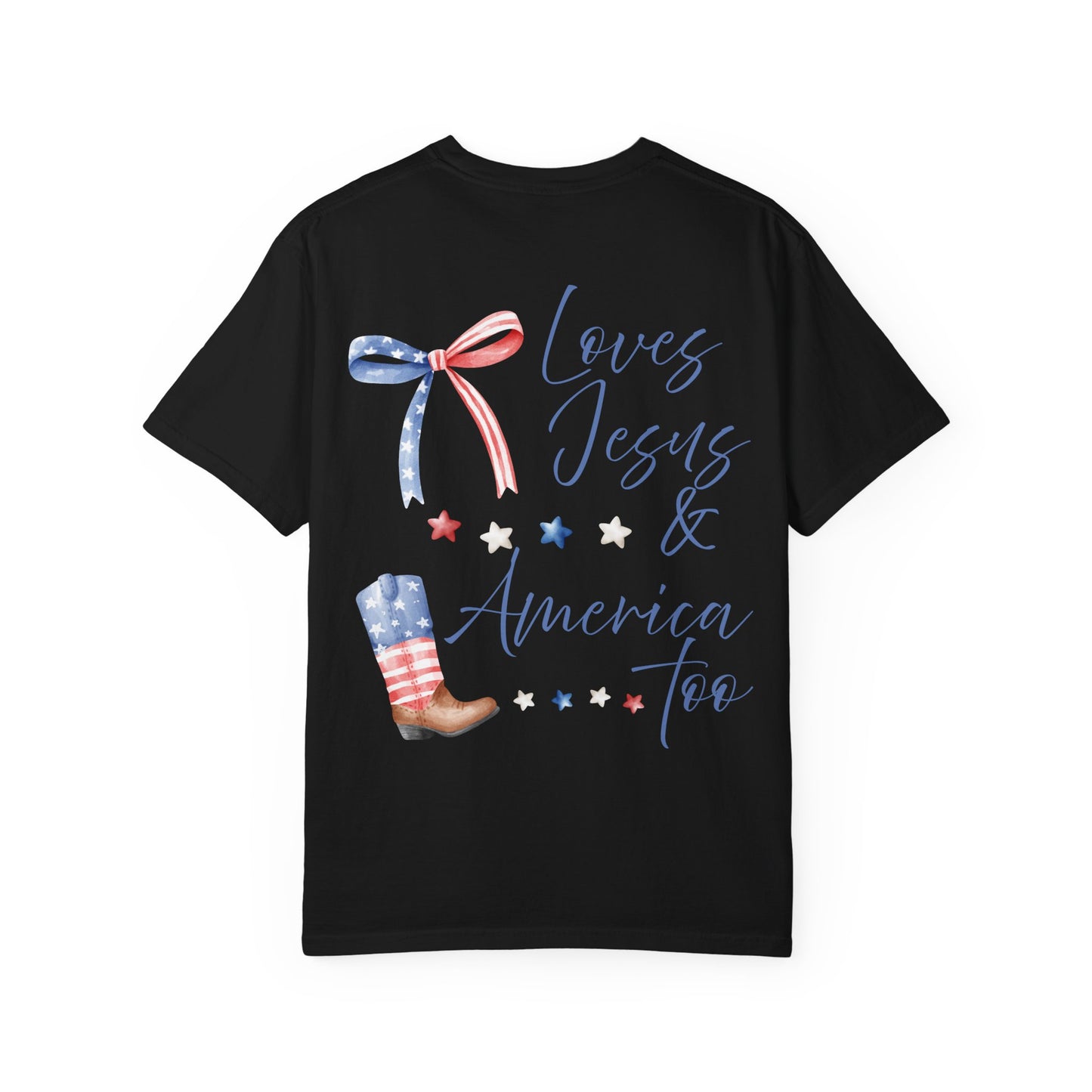 Loves Jesus & America Too Tee