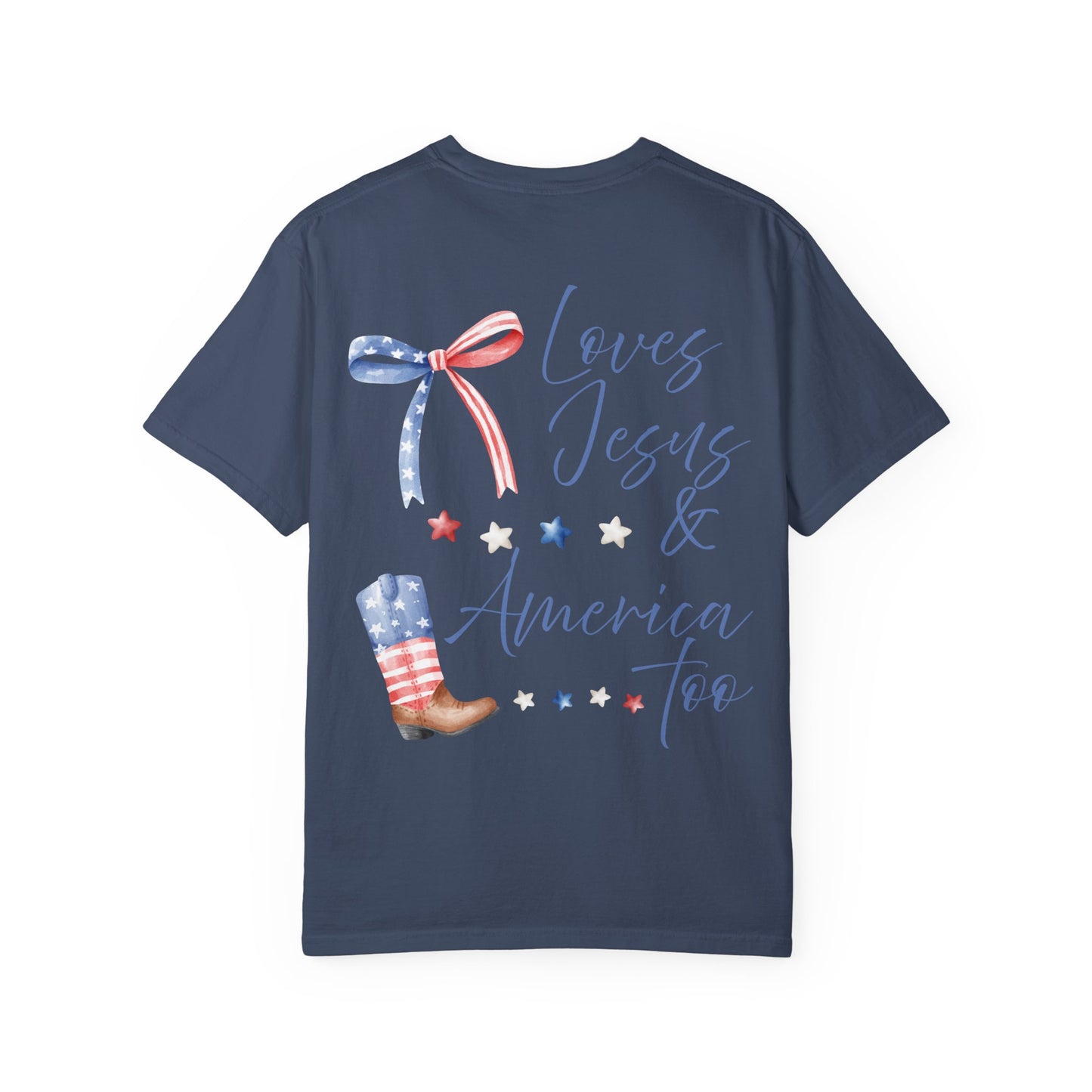 Loves Jesus & America Too Tee