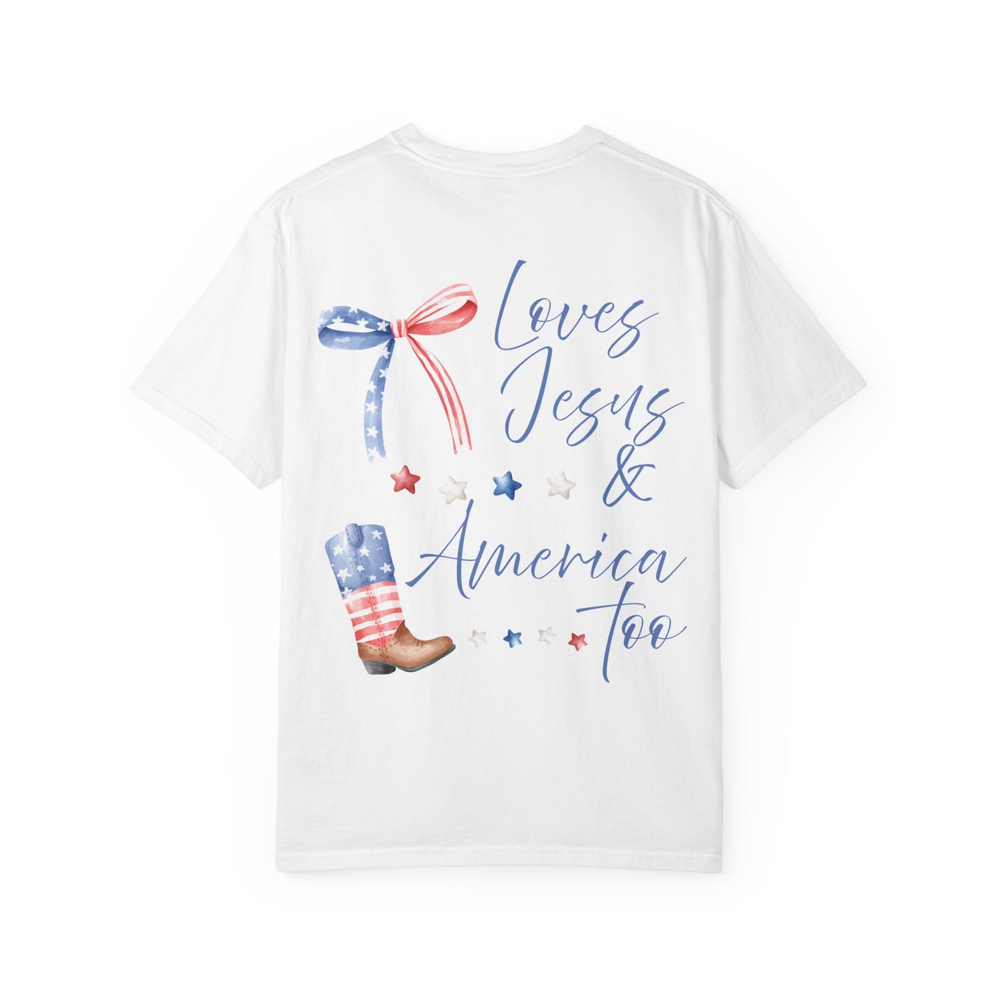 Loves Jesus & America Too Tee